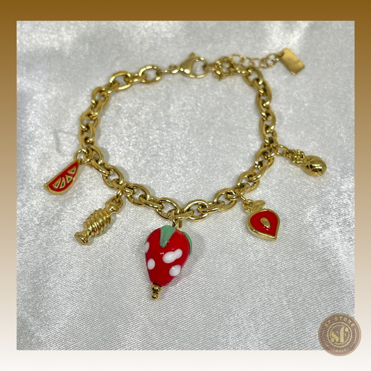 Pulseira Summer (pendente morango)