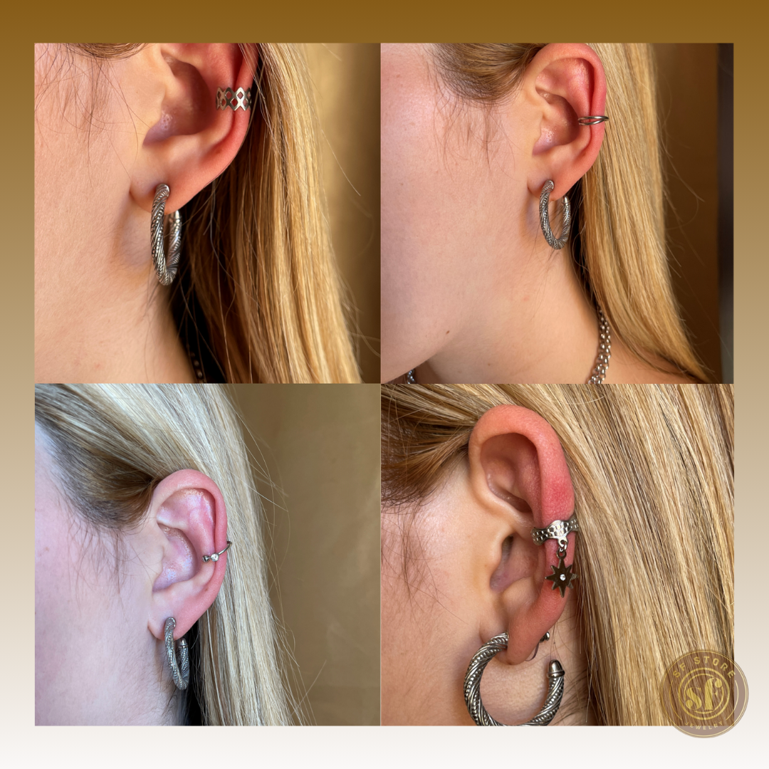 Earcuff's prateados