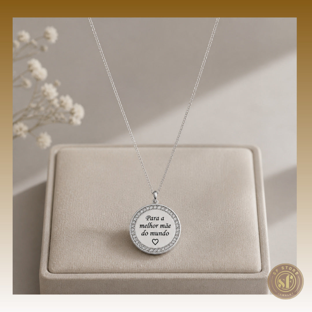 Colar personalizado Borda Brilhantes (2,5 cm)
