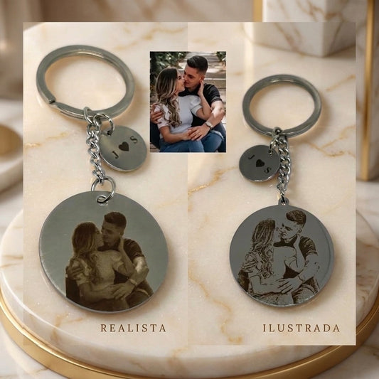 Porta-Chaves personalizado Memory Mod. 2 (Foto Realista ou Ilustrada)
