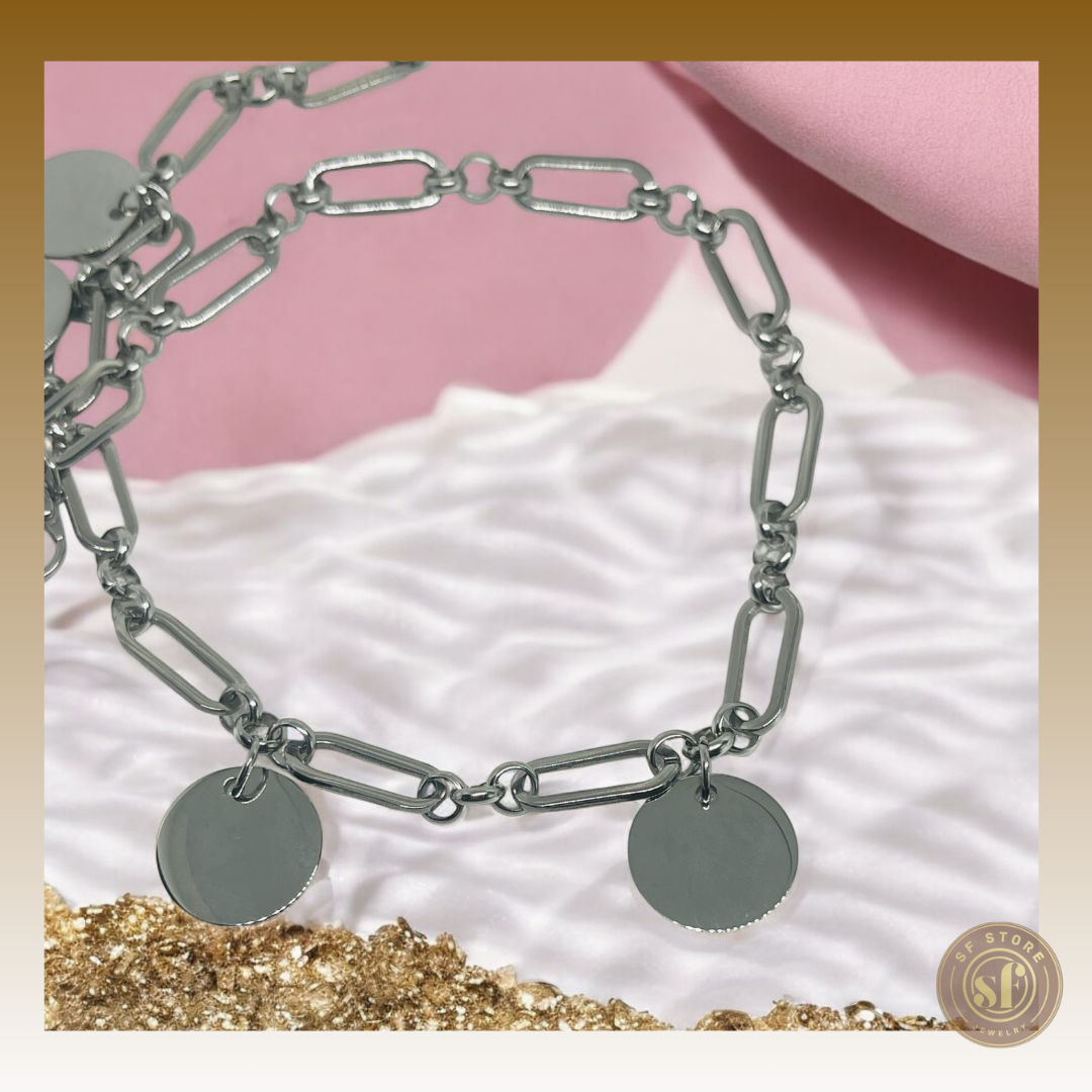 Pulseira personalizada For You (medalhas redondas)