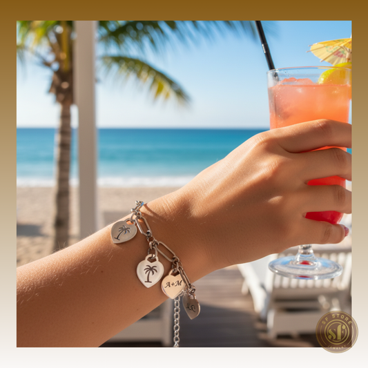 Pulseira personalizada For You (corações)