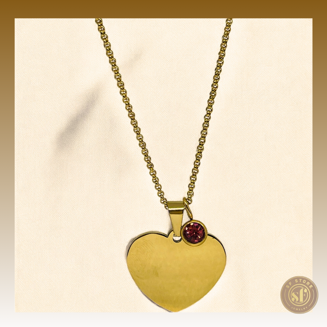 Colar Love Memory (Personalizável) Coração 3 cm