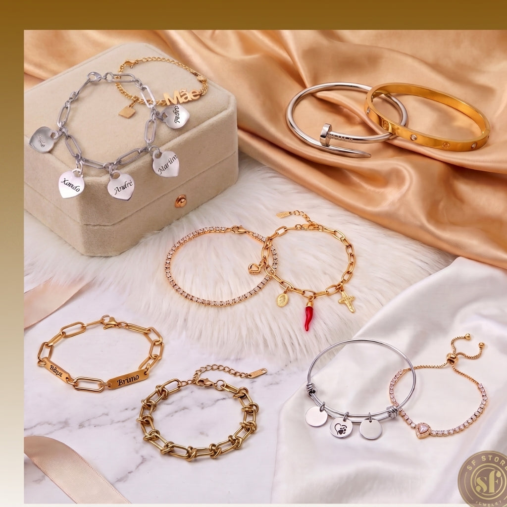 Pulseiras em Aço Inoxidável