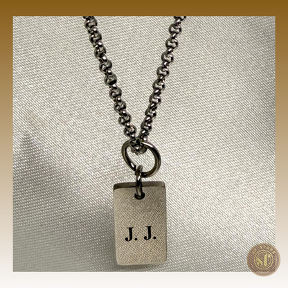 Colar personalizado Chapa Retangular (mini)