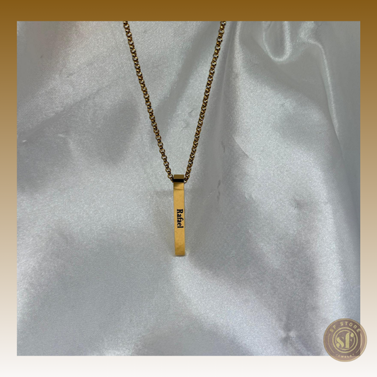 Colar Barra - Gravação 4 lados (Personalizável)