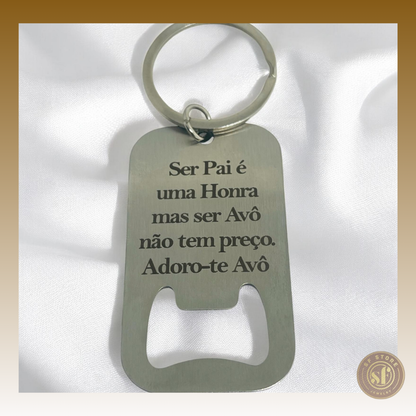 Porta-Chaves Abre Garrafas (Personalizável)