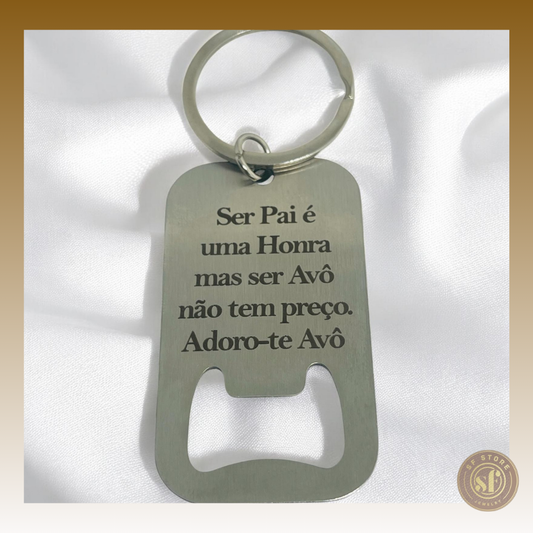 Porta-Chaves Abre Garrafas (Personalizável)