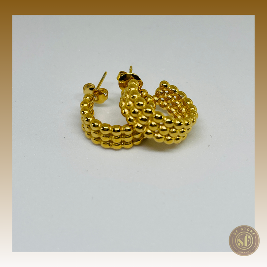 Brincos Bloom (meia argola)