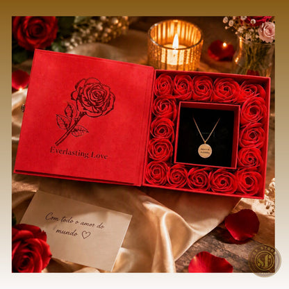Caixa de Oferta com 16 Rosas Vermelhas