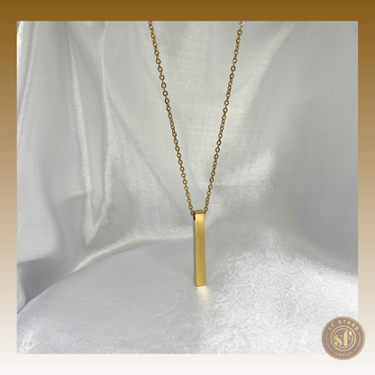 Colar personalizado Barra - Gravação 4 lados