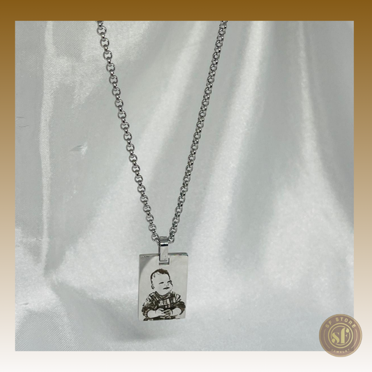 Colar personalizado Chapa Retangular (média)