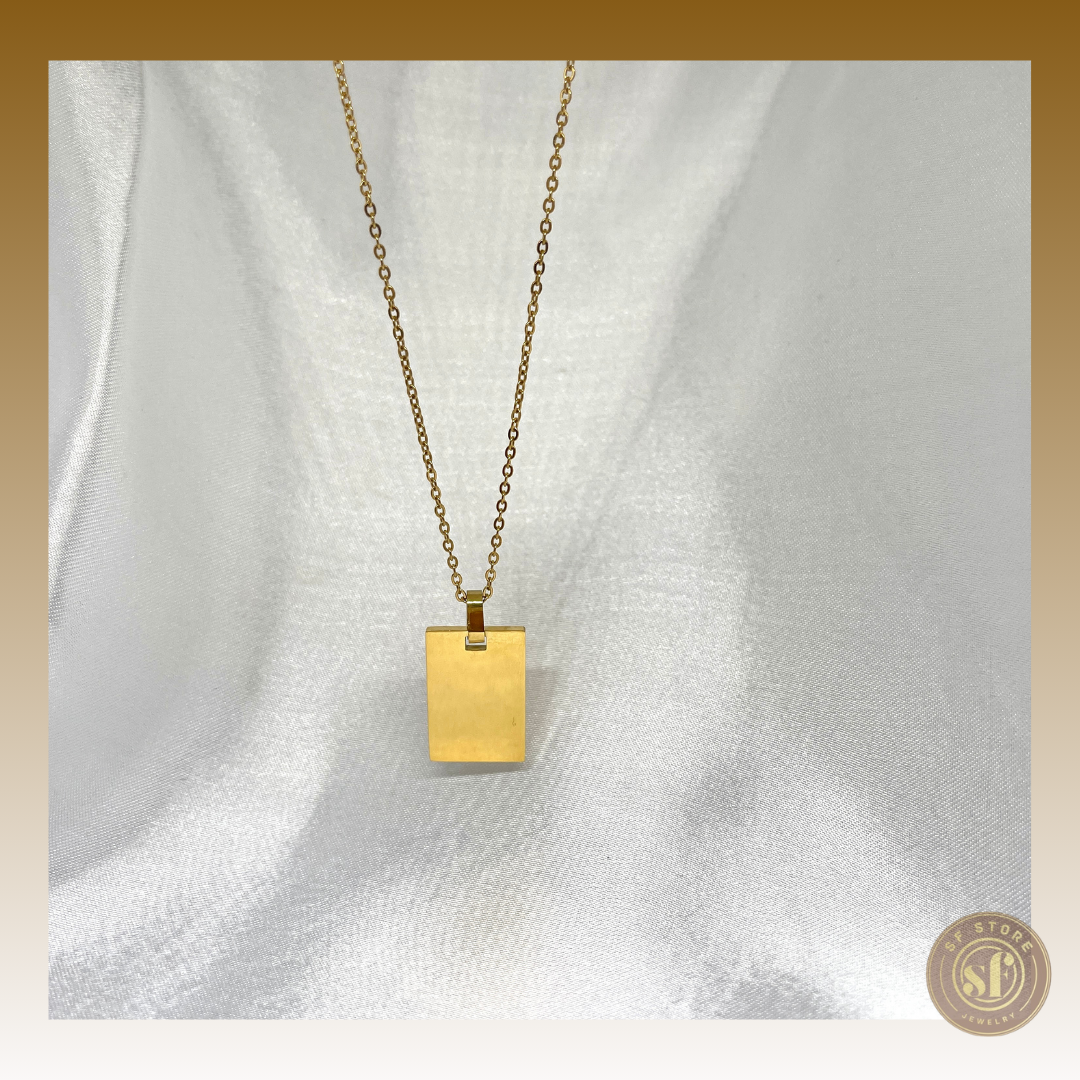 Colar personalizado Chapa Retangular (média)