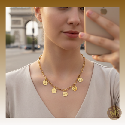 Colar personalizado For You (medalhas redondas)