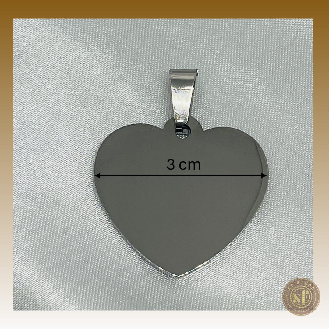 Colar personalizado Love Memory (Coração 3 cm)