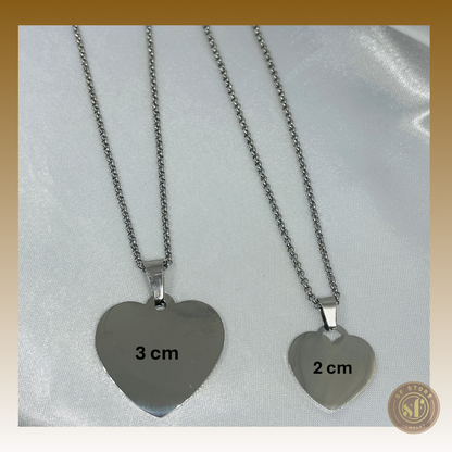 Colar personalizado Love Memory (Coração 3 cm)