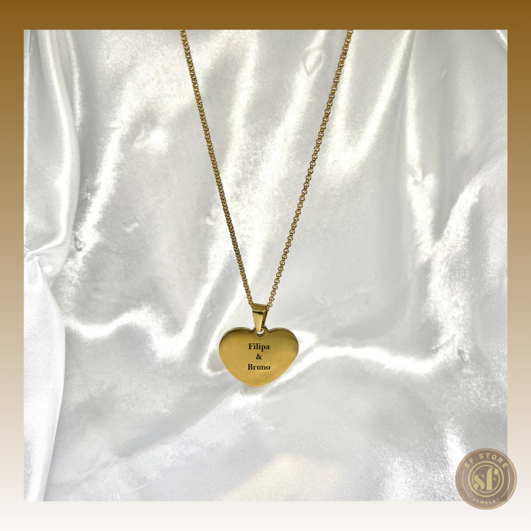 Colar personalizado Love Memory (Coração 3 cm)