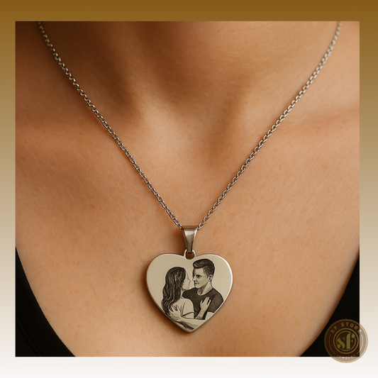 Colar personalizado Love Memory (Coração 3 cm)