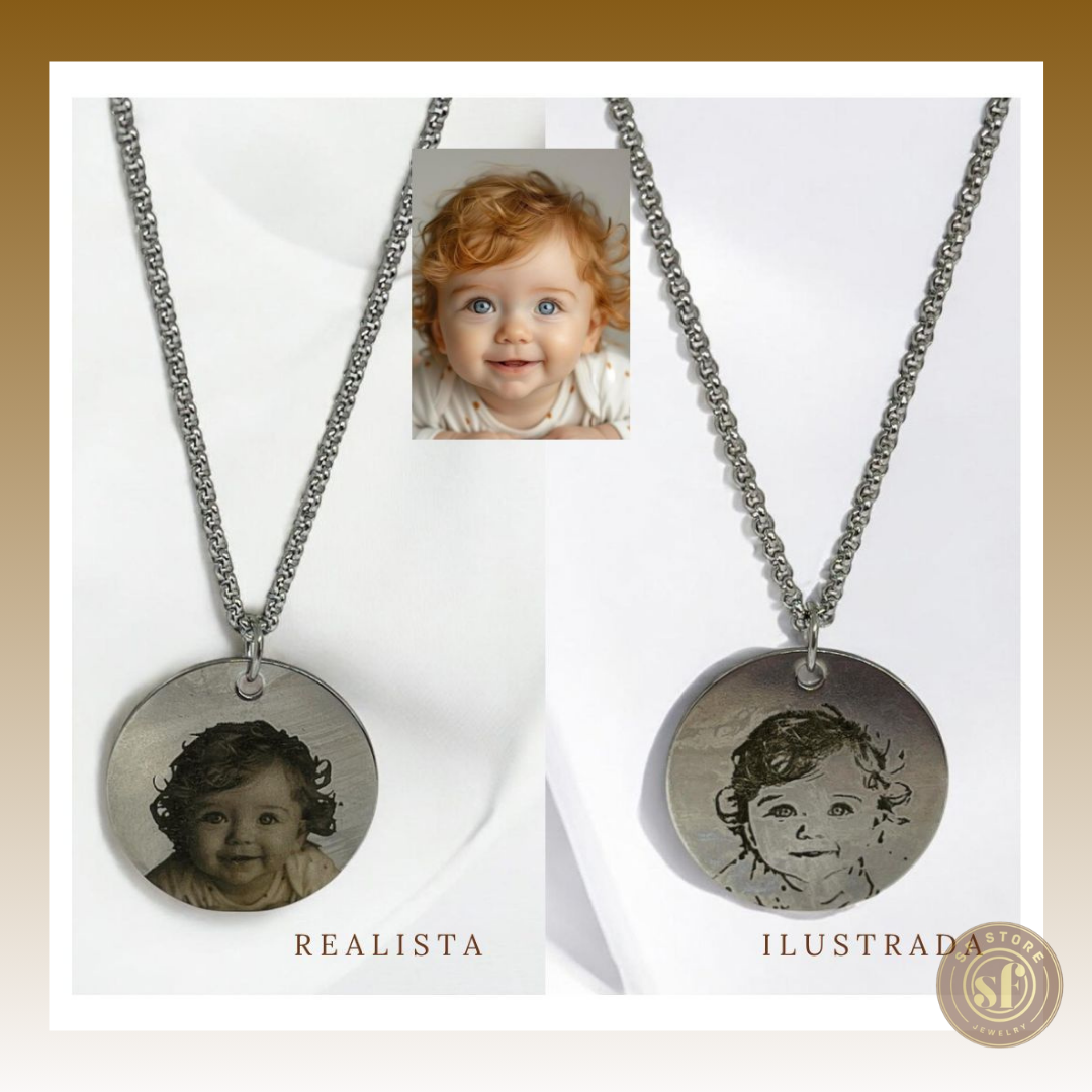 Colar personalizado Memory (Foto Realista)