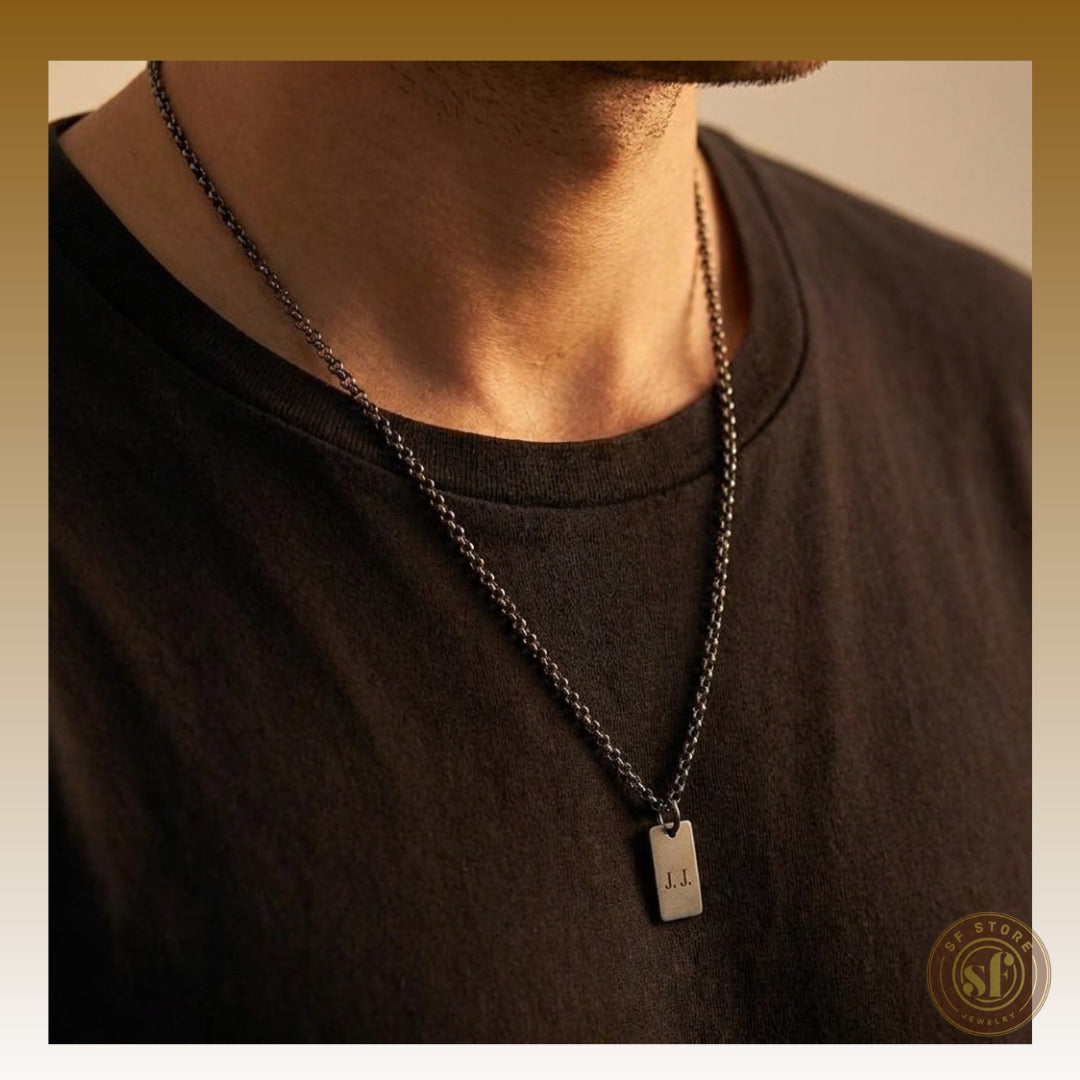 Colar personalizado Chapa Retangular (mini)