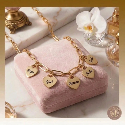 Colar personalizado For You (corações)