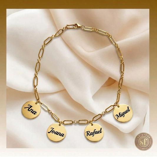 Colar personalizado For You (medalhas redondas)