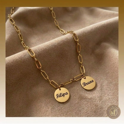 Colar personalizado For You (medalhas redondas)