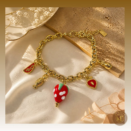 Conjunto Summer (pendente morango)