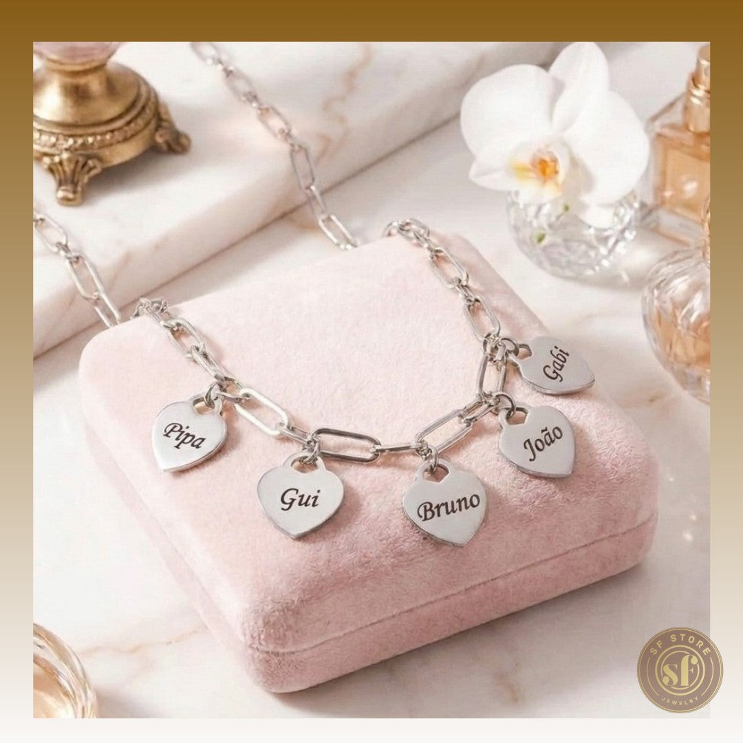 Colar personalizado For You (corações)