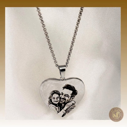 Colar personalizado Love Memory (Coração 3 cm)