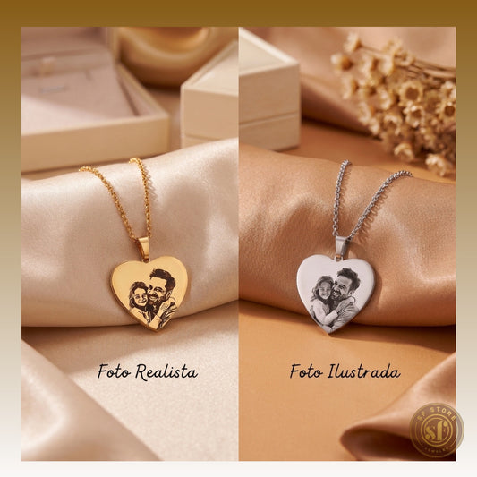 Colar personalizado Love Memory (Coração 3 cm)