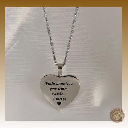 Colar personalizado Love Memory (Coração 3 cm)