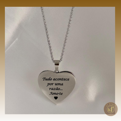 Colar personalizado Love Memory (Coração 3 cm)