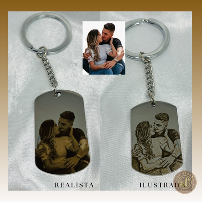 Porta-Chaves personalizado Memory (Foto Realista ou Ilustrada)