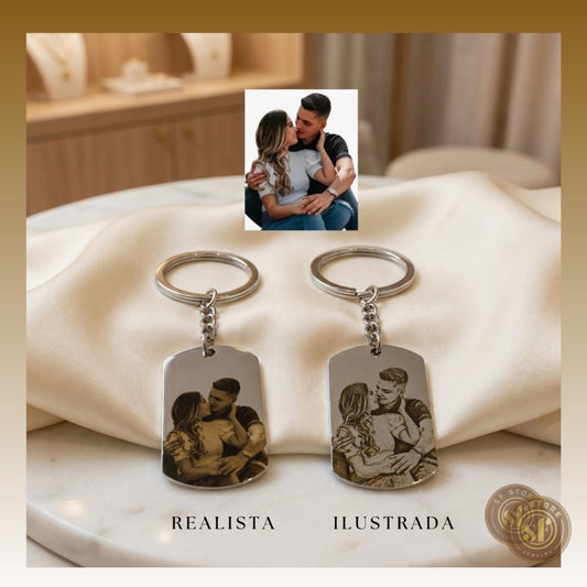 Porta-Chaves personalizado Memory (Foto Realista ou Ilustrada)