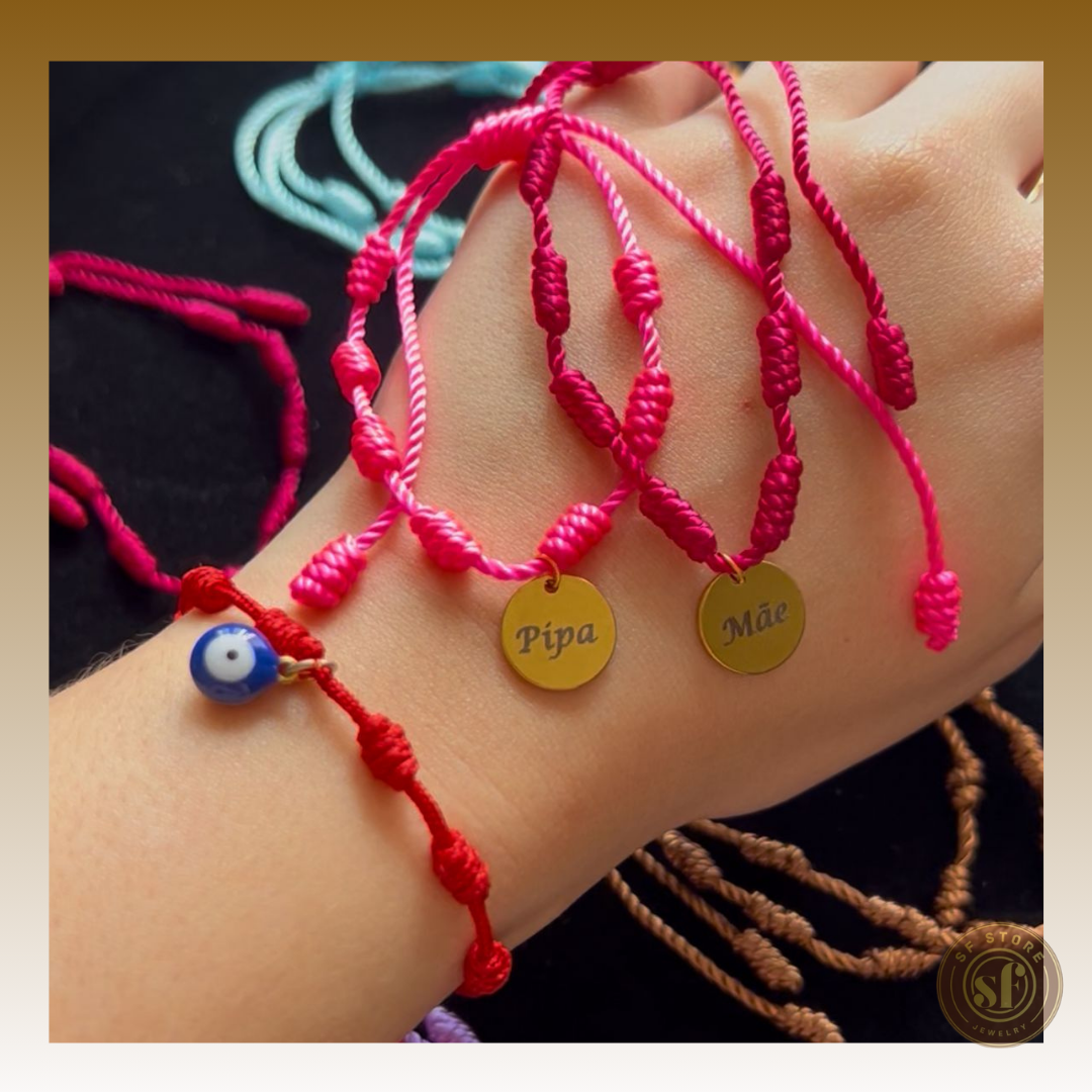 Pulseira 7 Nós com medalhas