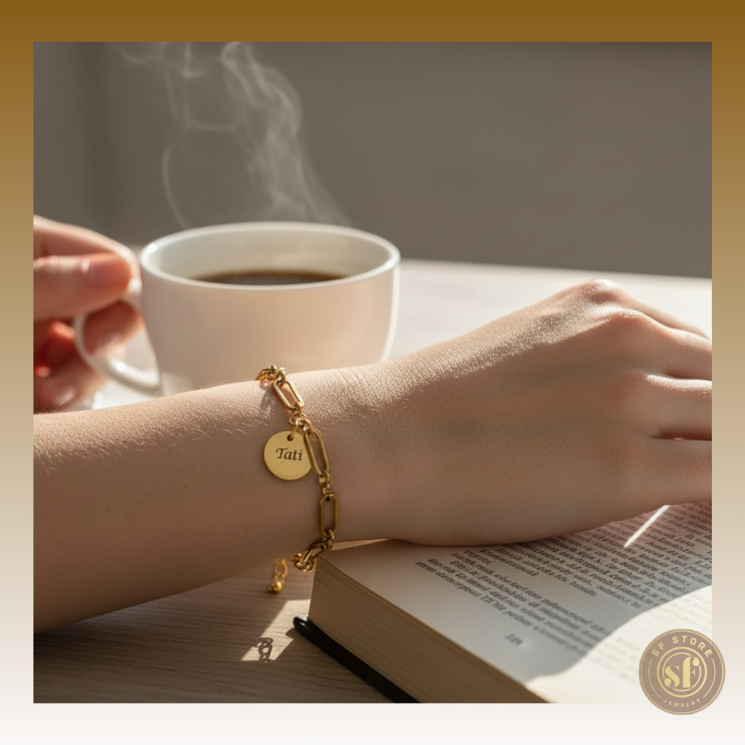 Pulseira personalizada For You (medalhas redondas)