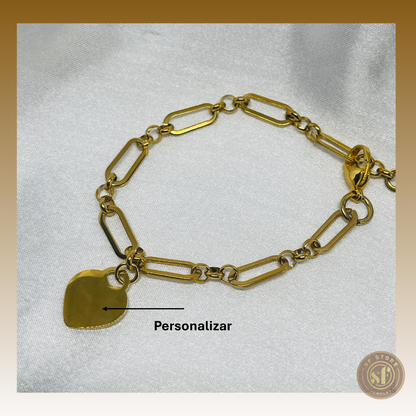 Pulseira personalizada For You (corações)