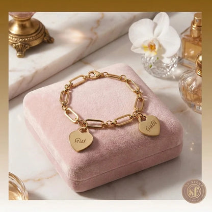 Pulseira personalizada For You (corações)