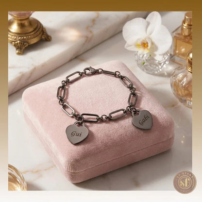 Pulseira personalizada For You (corações)
