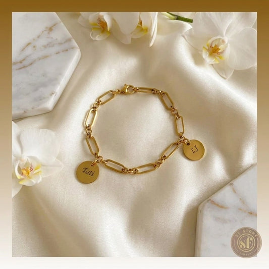 Pulseira personalizada For You (medalhas redondas)