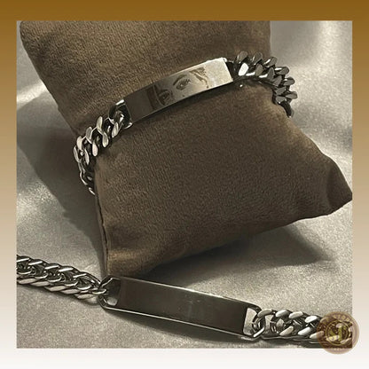Pulseira personalizada Titan - Olhar c/ medalha