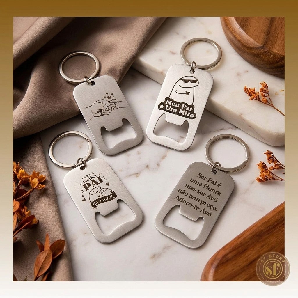 Porta-Chaves personalizado Abre Garrafas (Personalizável)